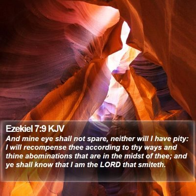 Ezekiel 7:9 KJV Bible Verse Image