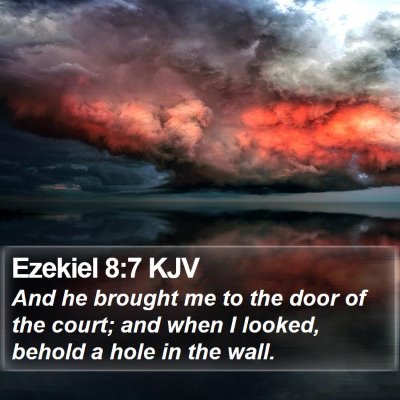 Ezekiel 8:7 KJV Bible Verse Image