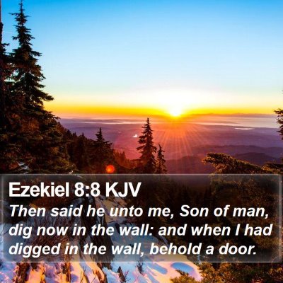 Ezekiel 8:8 KJV Bible Verse Image