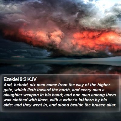 Ezekiel 9:2 KJV Bible Verse Image