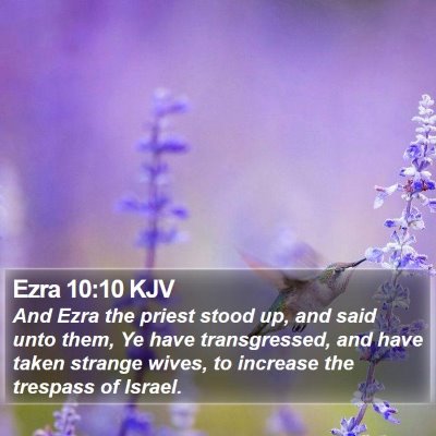 Ezra 10:10 KJV Bible Verse Image