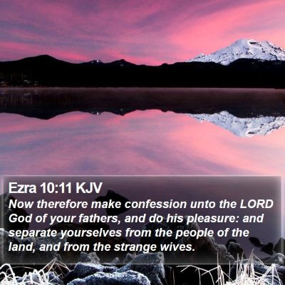 Ezra 10:11 KJV Bible Verse Image