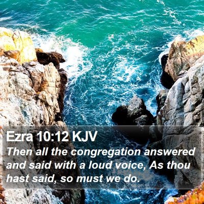 Ezra 10:12 KJV Bible Verse Image