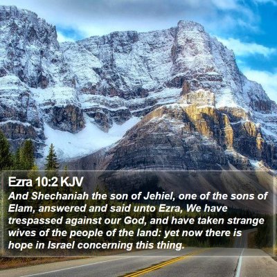 Ezra 10:2 KJV Bible Verse Image