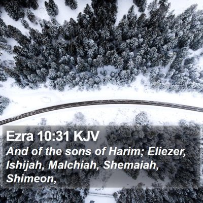 Ezra 10:31 KJV Bible Verse Image
