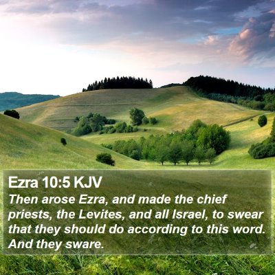 Ezra 10:5 KJV Bible Verse Image