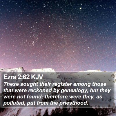 Ezra 2:62 KJV Bible Verse Image
