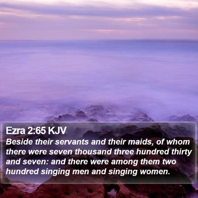Ezra 2:65 KJV Bible Verse Image