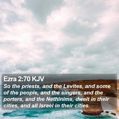 Ezra 2:70 KJV Bible Verse Image