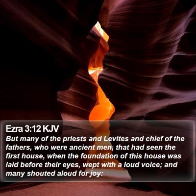 Ezra 3:12 KJV Bible Verse Image