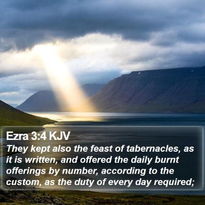 Ezra 3:4 KJV Bible Verse Image
