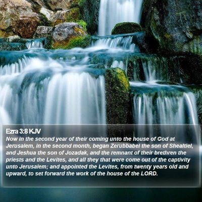 Ezra 3:8 KJV Bible Verse Image