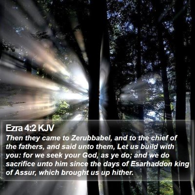 Ezra 4:2 KJV Bible Verse Image