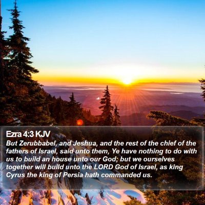 Ezra 4:3 KJV Bible Verse Image