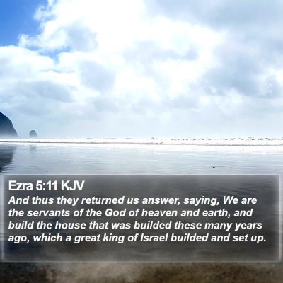 Ezra 5:11 KJV Bible Verse Image