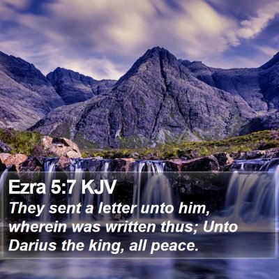 Ezra 5:7 KJV Bible Verse Image