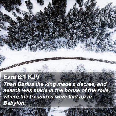 Ezra 6:1 KJV Bible Verse Image