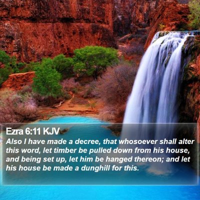 Ezra 6:11 KJV Bible Verse Image