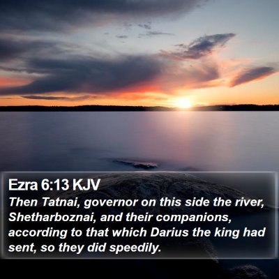 Ezra 6:13 KJV Bible Verse Image
