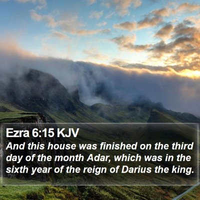 Ezra 6:15 KJV Bible Verse Image