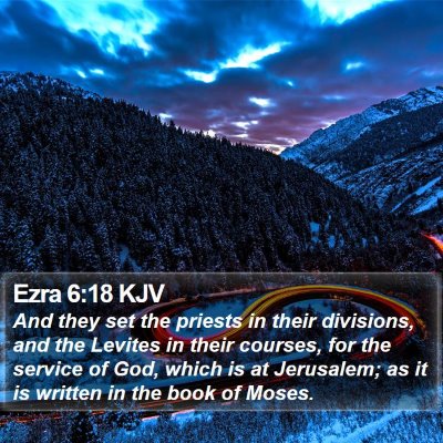 Ezra 6:18 KJV Bible Verse Image