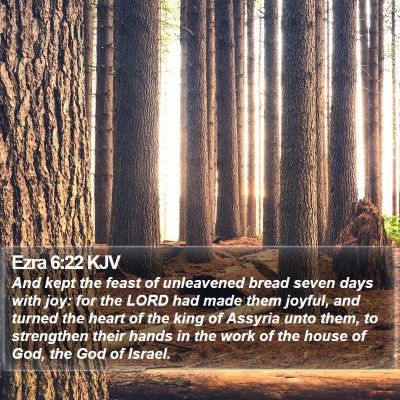Ezra 6:22 KJV Bible Verse Image