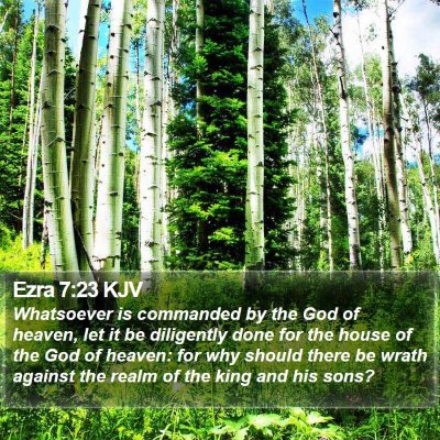 Ezra 7:23 KJV Bible Verse Image