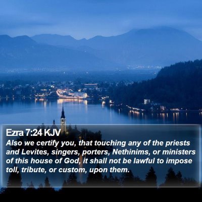Ezra 7:24 KJV Bible Verse Image