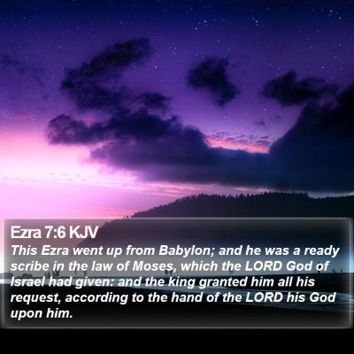Ezra 7:6 KJV Bible Verse Image