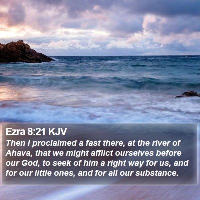 Ezra 8:21 KJV Bible Verse Image