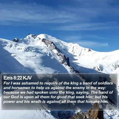 Ezra 8:22 KJV Bible Verse Image