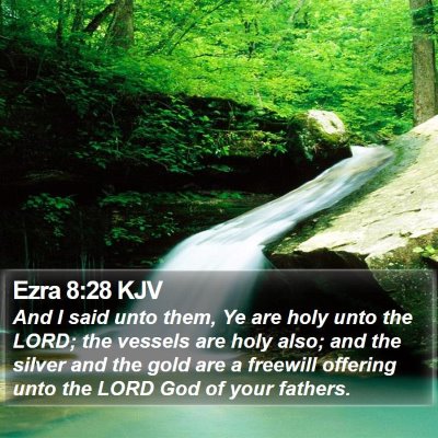 Ezra 8:28 KJV Bible Verse Image