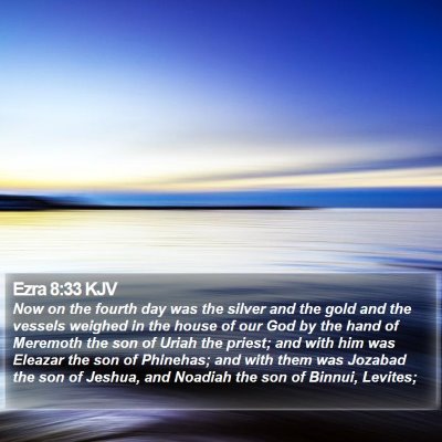 Ezra 8:33 KJV Bible Verse Image