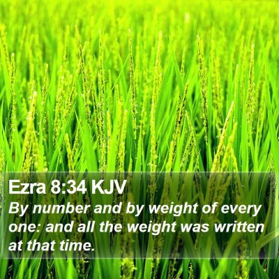 Ezra 8:34 KJV Bible Verse Image