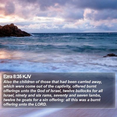 Ezra 8:35 KJV Bible Verse Image