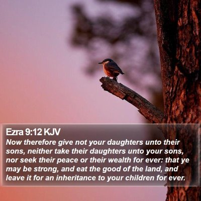 Ezra 9:12 KJV Bible Verse Image