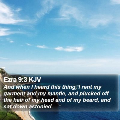 Ezra 9:3 KJV Bible Verse Image