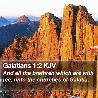 Galatians 1:2 KJV Bible Verse Image