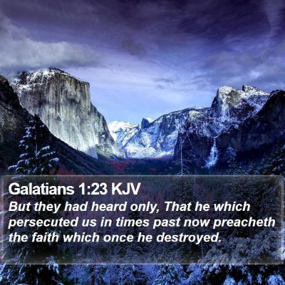 Galatians 1:23 KJV Bible Verse Image