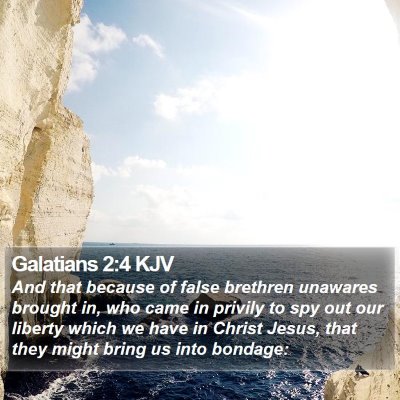 Galatians 2:4 KJV Bible Verse Image