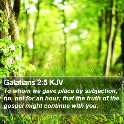 Galatians 2:5 KJV Bible Verse Image
