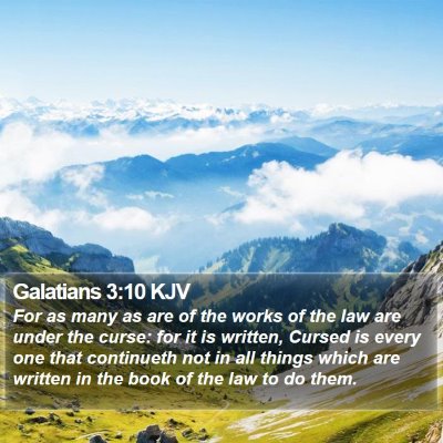 Galatians 3:10 KJV Bible Verse Image
