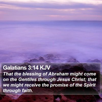 Galatians 3:14 KJV Bible Verse Image