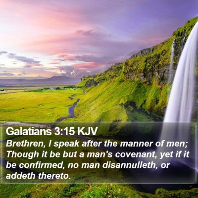 Galatians 3:15 KJV Bible Verse Image