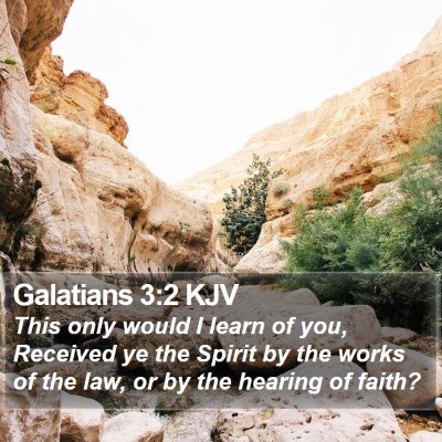 Galatians 3:2 KJV Bible Verse Image
