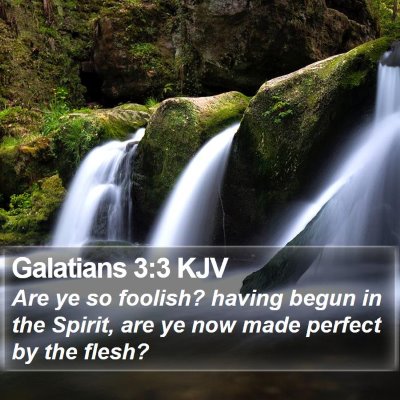 Galatians 3:3 KJV Bible Verse Image