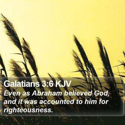Galatians 3:6 KJV Bible Verse Image