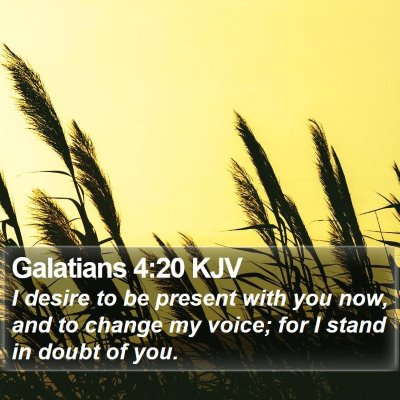 Galatians 4:20 KJV Bible Verse Image