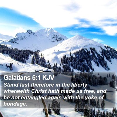 Galatians 5:1 KJV Bible Verse Image