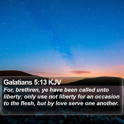 Galatians 5:13 KJV Bible Verse Image